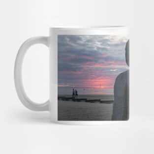 Iron Man at Sunset, Crosby beach Mug